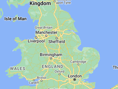 Map showing location of Pinxton (53.09062, -1.31767)