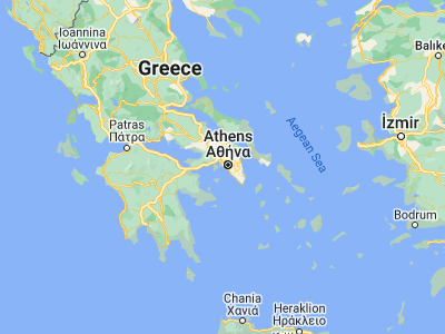 Map showing location of Piraeus (37.94745, 23.63708)