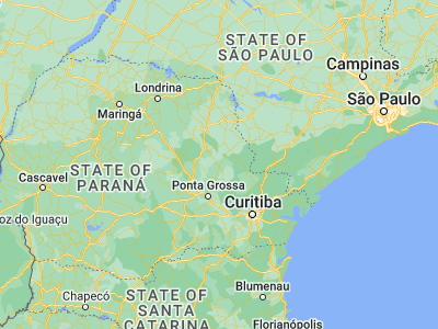 Map showing location of Piraí do Sul (-24.52611, -49.94861)