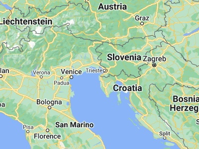 Map showing location of Pirano (45.52778, 13.57056)