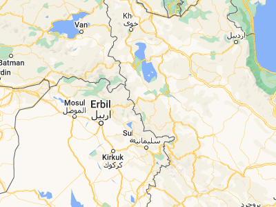Map showing location of Pīrānshahr (36.701, 45.1413)