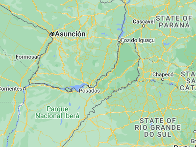 Map showing location of Pirapo (-26.85, -55.53333)