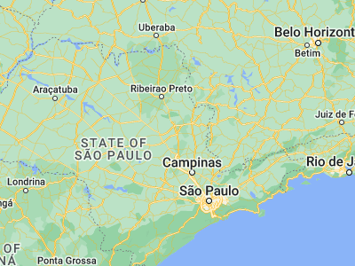 Map showing location of Pirassununga (-21.99611, -47.42583)