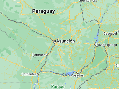 Map showing location of Pirayú (-25.48333, -57.23333)