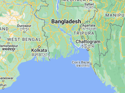 Map showing location of Pirojpur (22.57965, 89.97521)