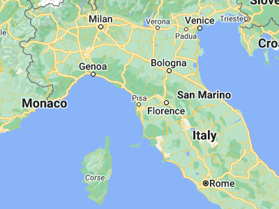 Map showing location of Pisa (43.71553, 10.39659)