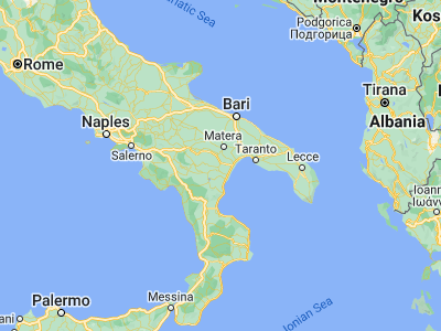 Map showing location of Pisticci (40.39062, 16.55679)
