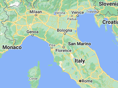 Map showing location of Pistoia (43.92125, 10.92361)