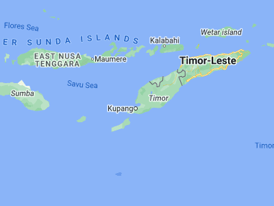 Map showing location of Pitai (-10.0108, 123.6442)