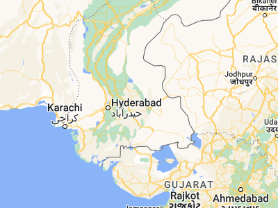 Map showing location of Pithoro (25.51667, 69.38333)