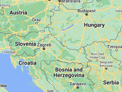 Map showing location of Pitomača (45.95056, 17.22944)