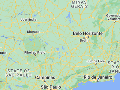 Map showing location of Piuí (-20.46528, -45.95806)