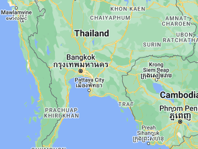 Map showing location of Plaeng Yao (13.58467, 101.28403)