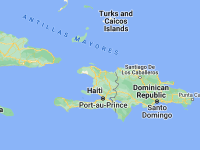 Map showing location of Plaisance (19.6, -72.46667)