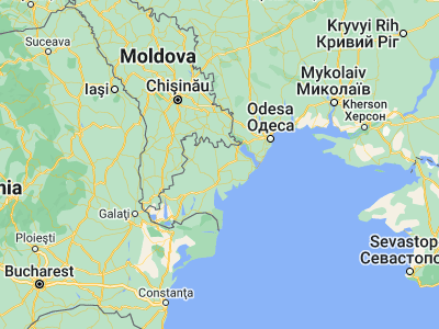 Map showing location of Plakhtiyivka (46.1006, 29.72169)