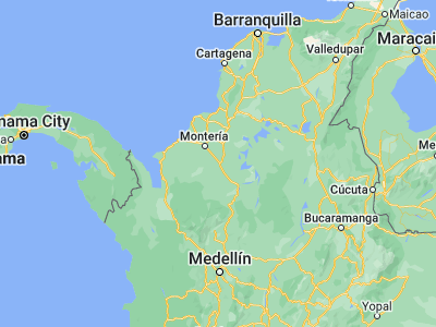 Map showing location of Planeta Rica (8.41472, -75.58833)