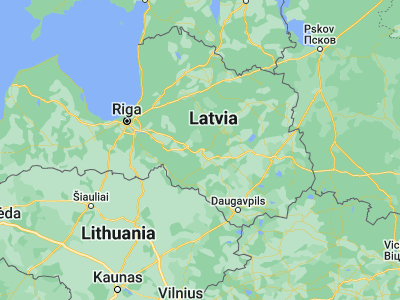 Map showing location of Pļaviņas (56.6178, 25.72552)