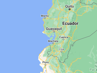 Map showing location of Playas (-2.63333, -80.38333)
