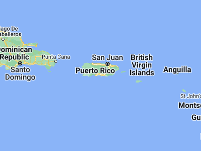 Map showing location of Playita Cortada (17.98497, -66.43906)