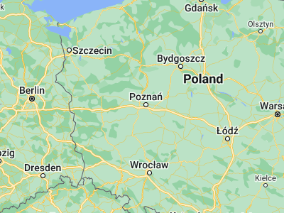 Map showing location of Plewiska (52.36706, 16.80985)
