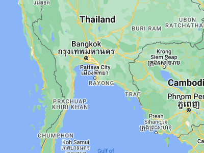 Map showing location of Pluak Daeng (12.97122, 101.21463)