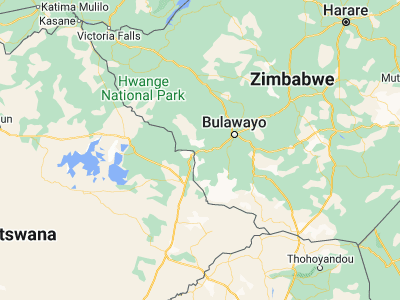 Map showing location of Plumtree (-20.48333, 27.81667)