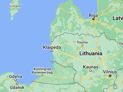 Map showing location of Plungė (55.91139, 21.84417)