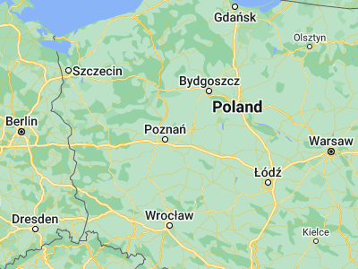 Map showing location of Pobiedziska (52.47753, 17.28767)