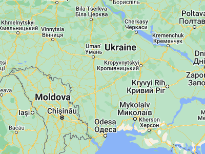 Map showing location of Pobugskoye (48.16579, 30.59274)