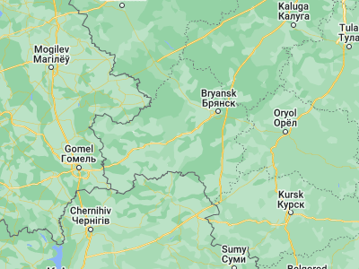 Map showing location of Pochëp (52.9336, 33.4464)