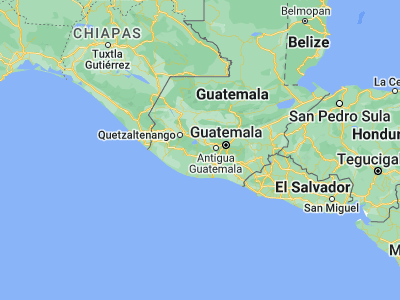 Map showing location of Pochuta (14.55, -91.08333)