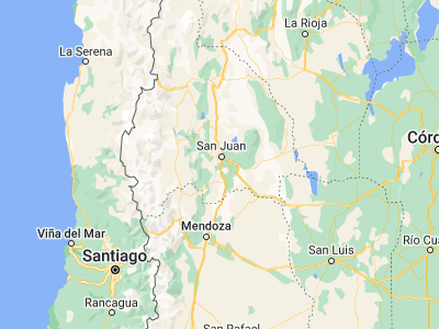 Map showing location of Pocito (-31.68333, -68.58333)