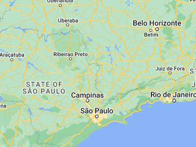 Map showing location of Poços de Caldas (-21.78778, -46.56139)