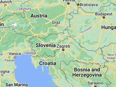 Map showing location of Podčetrtek (46.15694, 15.59861)