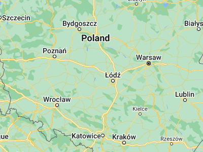 Map showing location of Poddębice (51.89344, 18.9573)