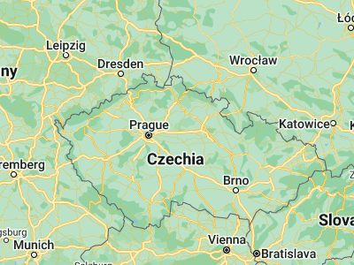 Map showing location of Poděbrady (50.14242, 15.11881)