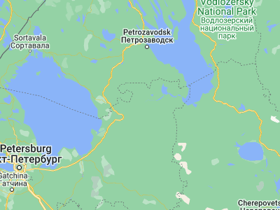 Map showing location of Podporozh’ye (60.91124, 34.17064)