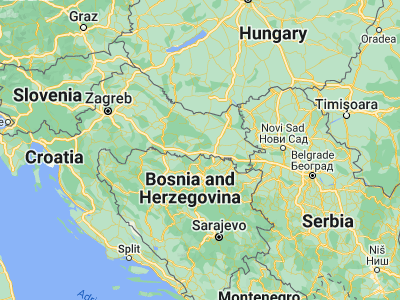 Map showing location of Podvinje (45.19028, 18.02694)