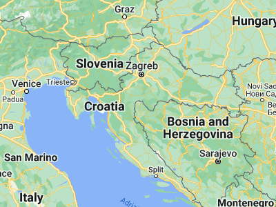 Map showing location of Podzvizd (45.17417, 15.87361)