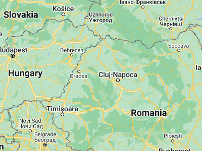 Map showing location of Poeni (46.91667, 22.9)
