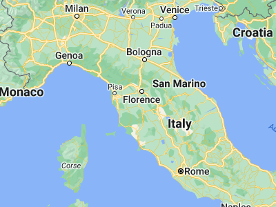 Map showing location of Poggibonsi (43.47244, 11.14562)