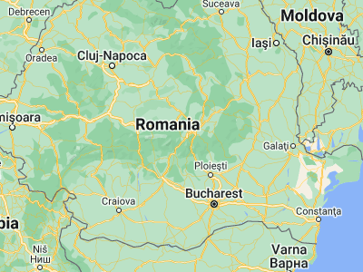 Map showing location of Poiana Mărului (45.6, 25.3)
