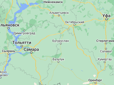 Map showing location of Pokhvistnevo (53.65237, 52.12738)