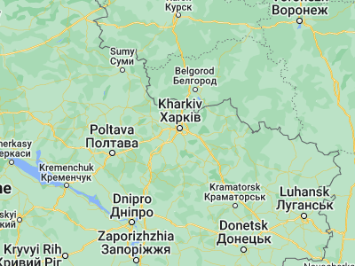 Map showing location of Pokotylivka (49.91343, 36.17511)