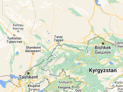 Map showing location of Pokrovka (42.7362, 71.60982)