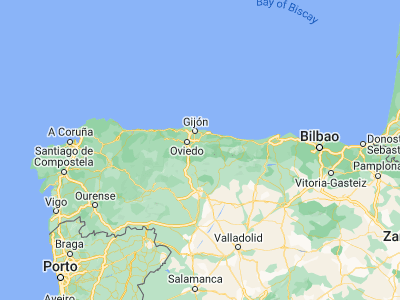 Map showing location of Pola de Laviana (43.24538, -5.5629)