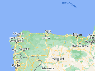 Map showing location of Pola de Siero (43.39228, -5.66335)