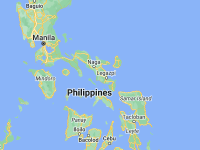 Map showing location of Polangui (13.2923, 123.4855)