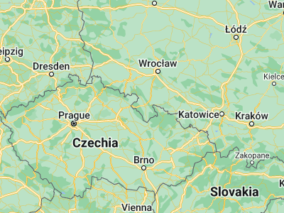 Map showing location of Polanica-Zdrój (50.40373, 16.51271)
