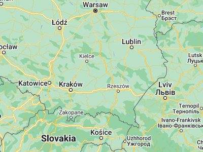 Map showing location of Połaniec (50.43324, 21.2812)